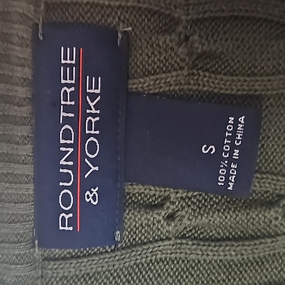 Roundtree & Yorke Longsleeve Sweater Dark Green Men's Small - Picture 2 of 9